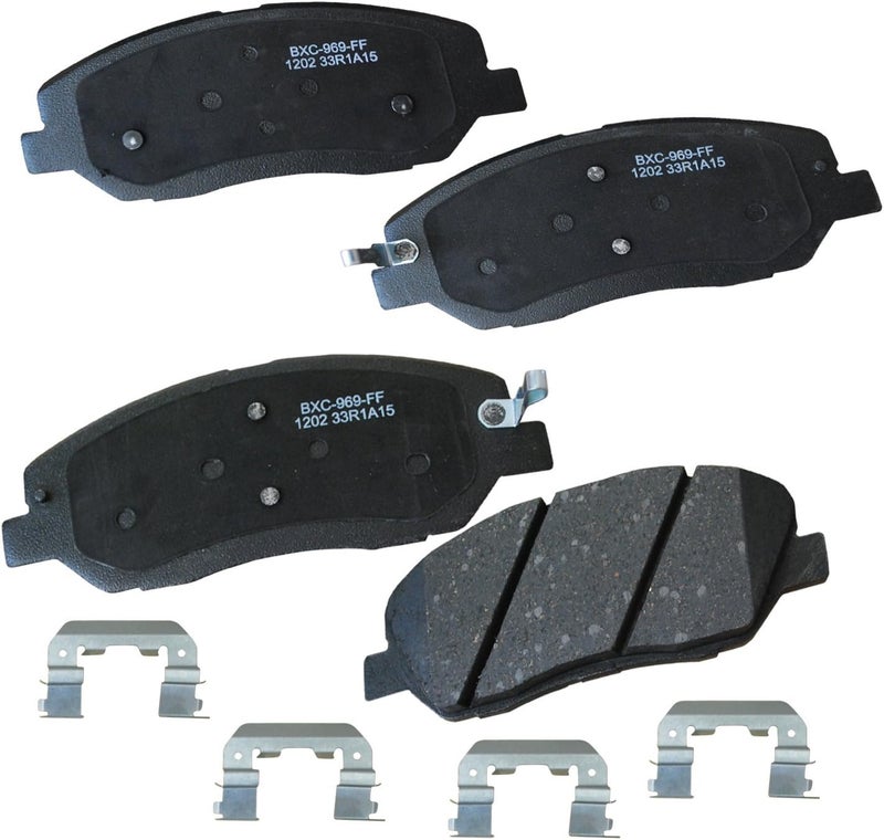 Bendix Premium SBC1202 Ceramic Front Brake Pads for Hyundai Entourage 2010-2007, Santa Fe 2009-2007, Santa Fe 2016-2013, Santa Fe XL 2016-2015, Kia Sedona 2012-2006, Sedona 2014 - Image 1